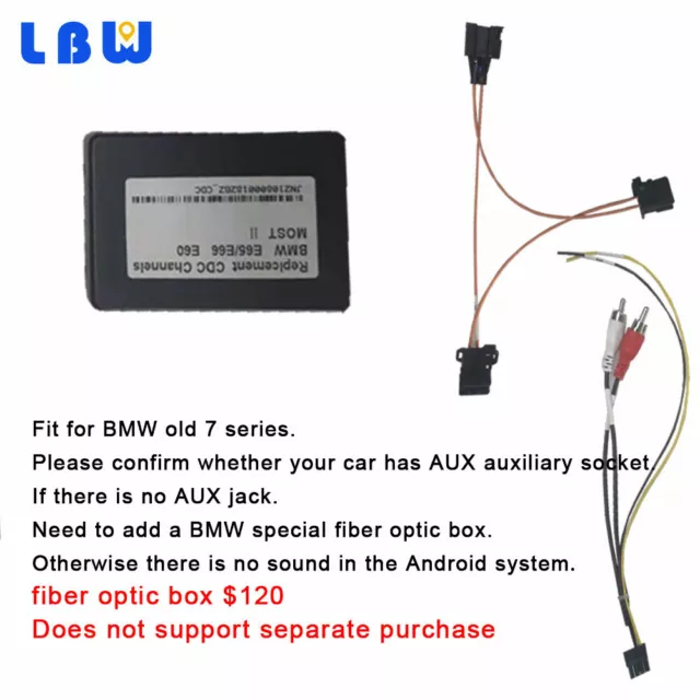 Optical Fiber Decoder Box Fit For BMW E65 E66 Car Stereo Radio