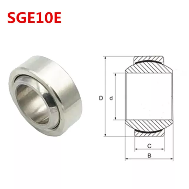 S-GE6E Spherical Plain Bearing Maintenance Free Stainless Steel 6x14x6x4mm