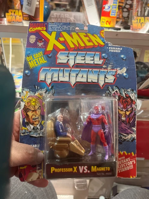 X-men Steel Mutants Professor X VS Magneto Set Metal Action Figure Toy Biz 1994