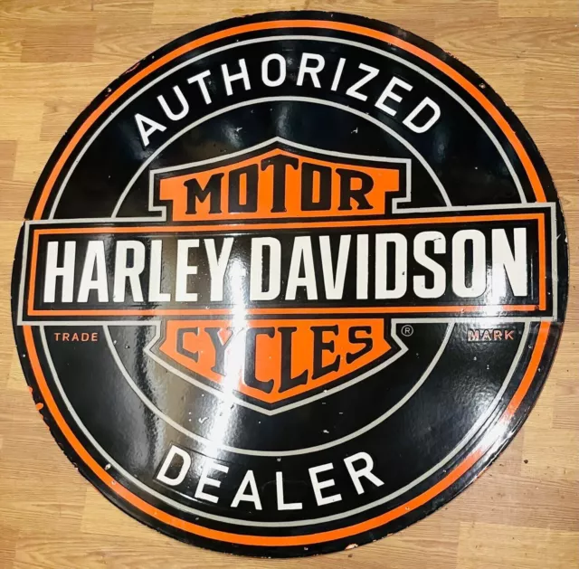 Autorisiertes Harley Motor Davidson Porzellan Emaille 48 Zoll...