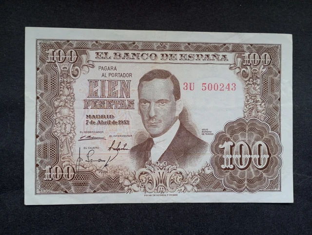 Spain 100 Pesetas 1953  Banknote