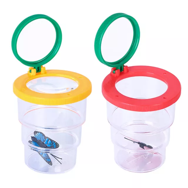 Bug Catcher Box Magnifying Glass Viewer Insect Magnifier Kids Observation Toy AU 2