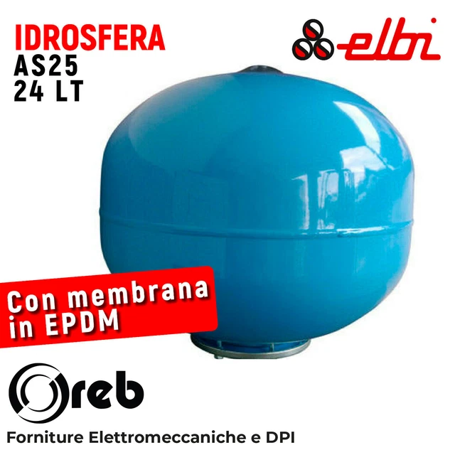 Vaso Espansione Idrosfera Autoclave 24 Lt Litri Acqua Sfera  Membrana  Elbi Ita