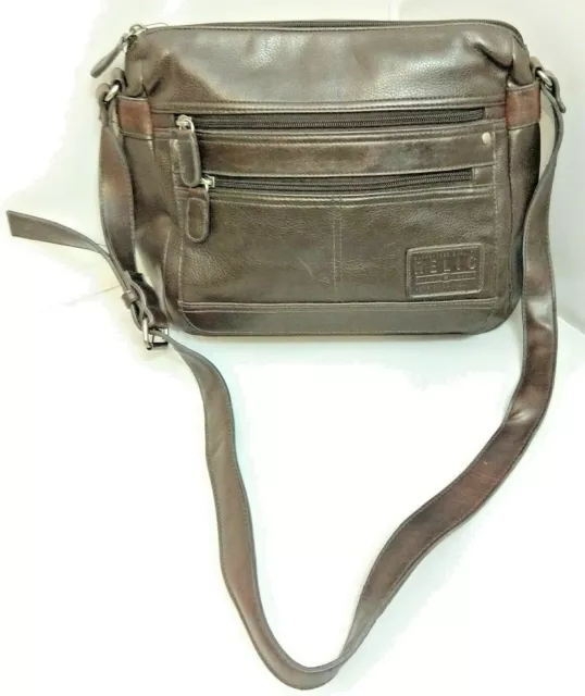 Relic Brown Shoulder Bag Adjustable Strap Leather Trim