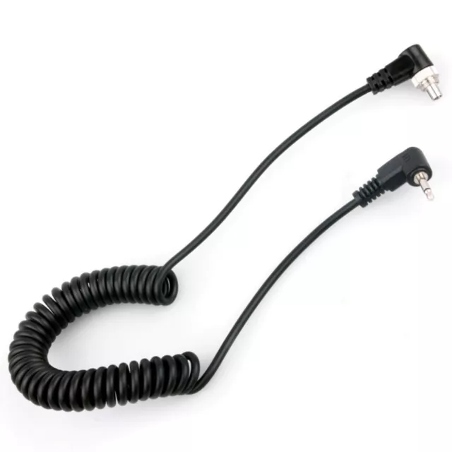 2.5mm To Male Flash PC Sync Cable Camera Flash Trigger Cord 30-100cm for DSLRc4