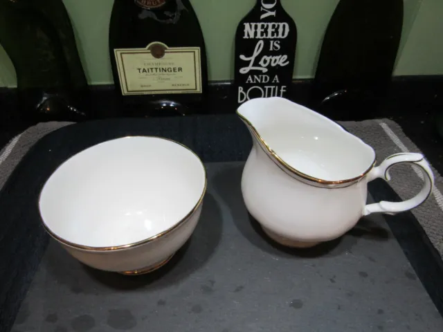 Duchess Ascot Fine Bone China Sugar Bowl (Excellent) & Matching Cream Jug (A/F)