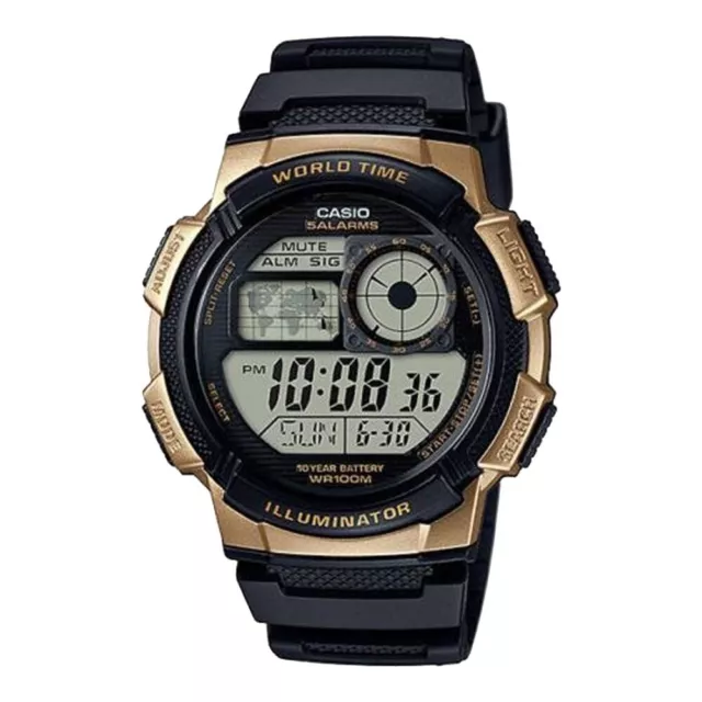 CASIO AE-1000W-1A3VDF OROLOGIO UOMO DIGITALE NERO DORATO 43mm SOTTOCOSTO