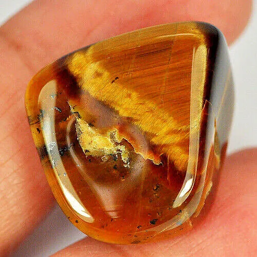 ★★   Rare !! Oeil De Tigre De Madagascar : 31,66 Carats  ★★ P407.132T