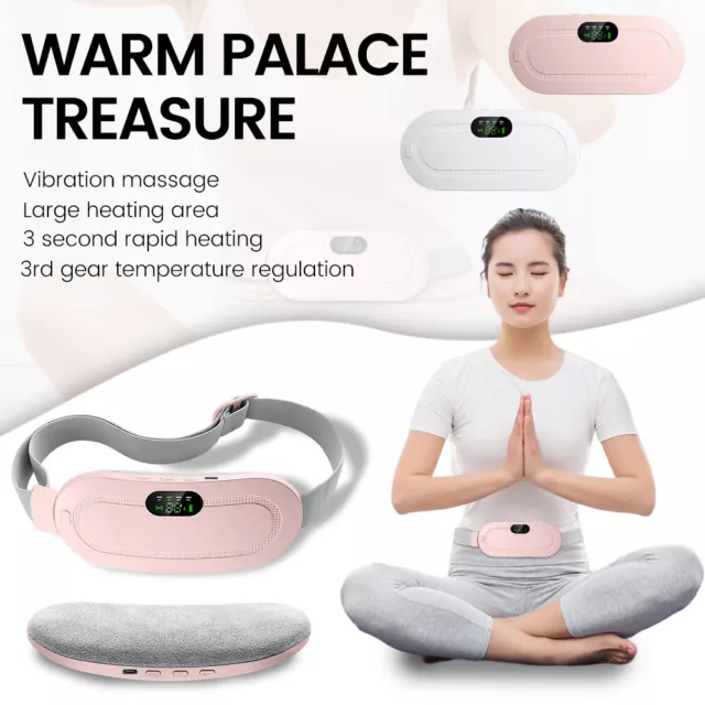 Electric Heating Menstrual Heat Pad Belt Woman Period Belly Cramps Pain Relief