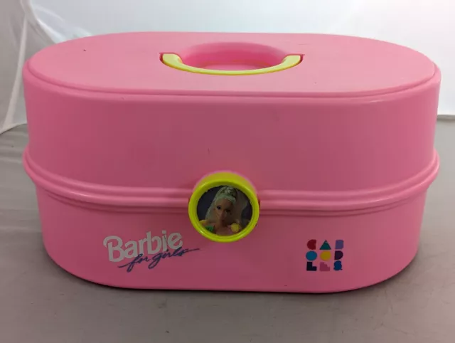 BARBIE By Shakespeare Arts & Crafts Doll Accessory-Day Trip-Storage  Caboodle Box