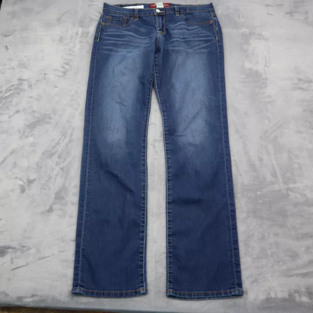 Lucky Brand Pants Womens 8 Blue Denim Flat Front Straight Pockets Jeans