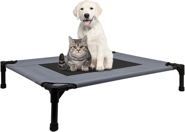 Elevated Dog Bed - Heavy Duty Dog Cot, Washable Raised Dog Bed with Chew Proof M