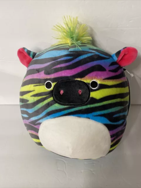 Squishmallow 8" Safiyah Zebra Soft Rainbow Striped Plush Toy KellyToy