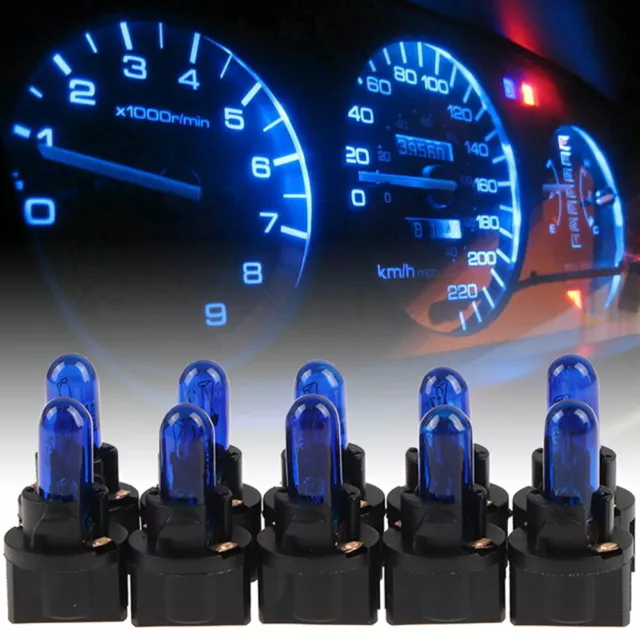 10pcs Blue T5 SMD LED Car Interior Dashboard Instrument Light Bulbs Accessories