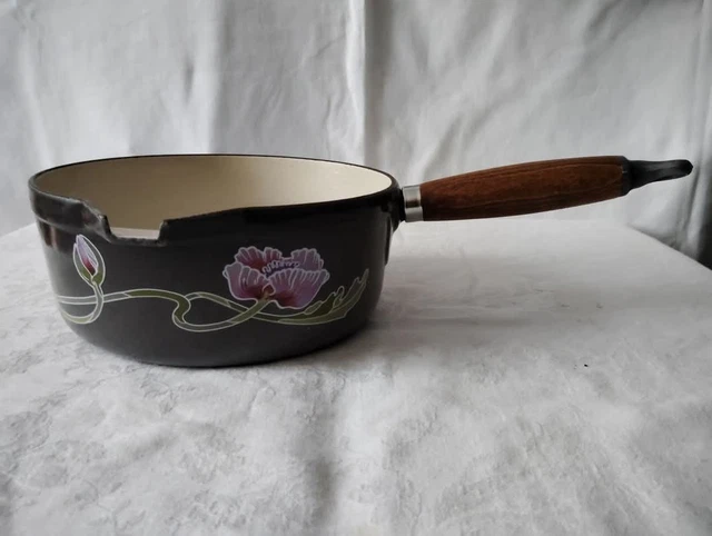 Service à Fondue Le Creuset Cousance Belle époque Motif Poppy Flowers - Occasion