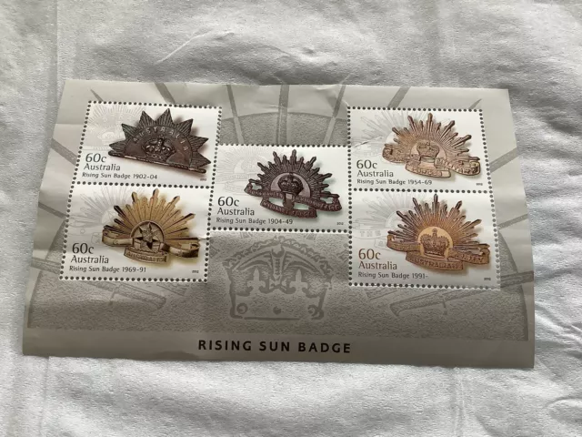 Anzac Day Rising Sun Badge 2012 - Mini Sheet - Mnh