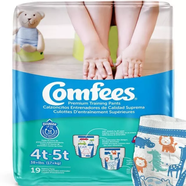 Comfees Premium Training Pants size 4t-5t Boys (19 diapers per pack)