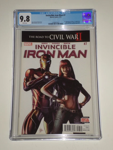 Invincible Iron Man 7 (2016) CGC 9.8 1st Riri Williams, Tomoe Appearances