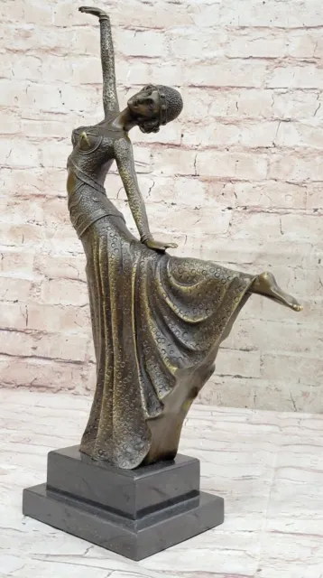 D.H.Chiparus bronze statue art deco Egyptian dancer sculpture SIGNED Artwork NR