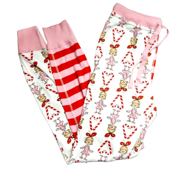 Hanna Andersson Women's Grinch Cindy Lou Mix It Up Stripe Pajama Pants Size XS Hanna Andersson Women's Grinch Cindy Lou Mix It Up Stripe Pajama Pants Size XS