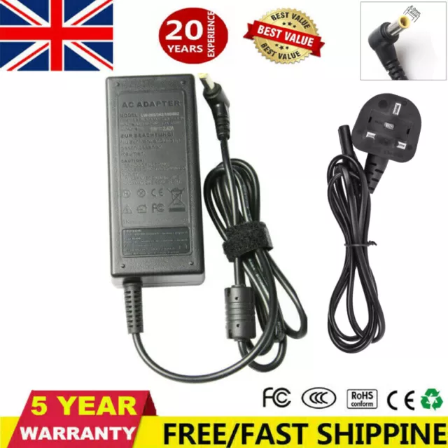 19v LG 29MT31S 29" Monitor TV MT31S power supply cable adaptor and mains lead