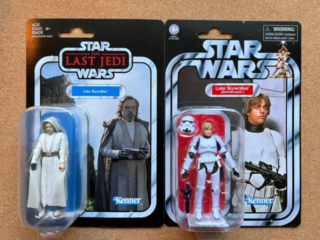 Star Wars 3.75" Collezione Vintage Luke Skywalker (Stormtrooper); Ultimi Jedi Luke