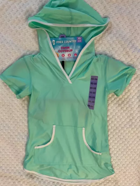 Girls' Size 5/6 Mint Green Swim Coverup by Free Country-NEW WITH TAGS!