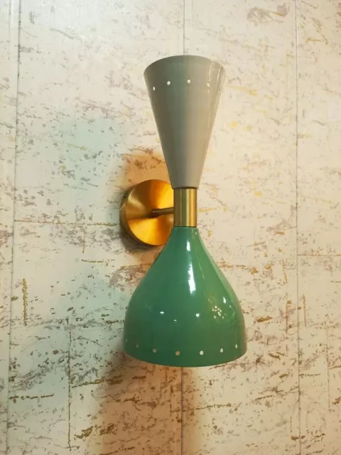 Italiyan Sconce Light - Wall Lamp - Raw Brass Finish - Mid Century -2 Wall Light 2