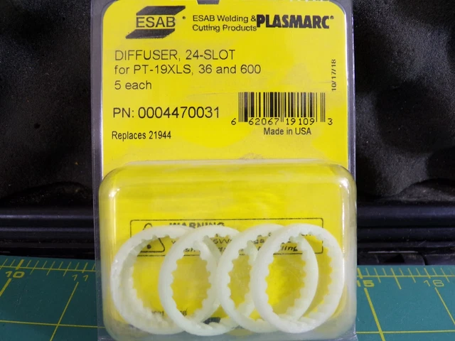 (5PK) ESAB Gas Diffuser 24 Slot, Standard PLASMARC 0004470031 (G)