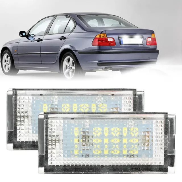 Für BMW 3er E46 Stufenheck und Touring 1998-2005 LED Kennzeichenbeleuchtung X2