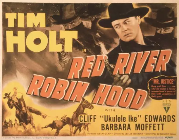 Red River Robin Hood Poster Tim Holt 1942 Movie Old Photo