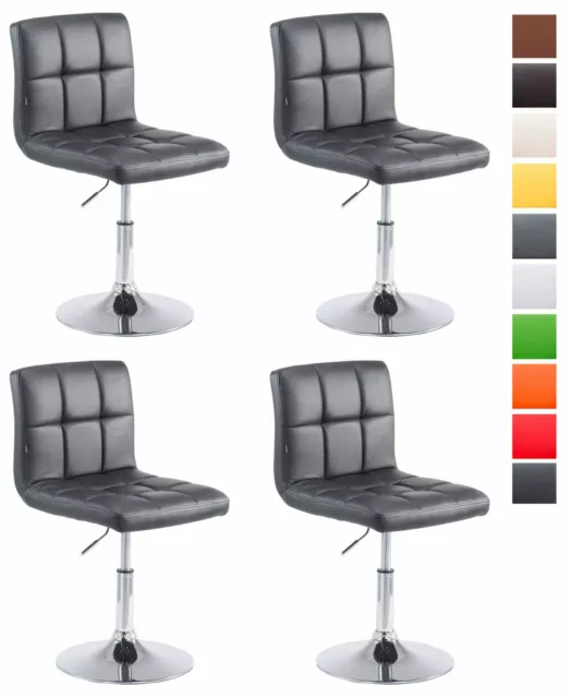 Juego De 4 Taburetes Lounger Palma V2 Para Bar Giratorios Con Base Metálica