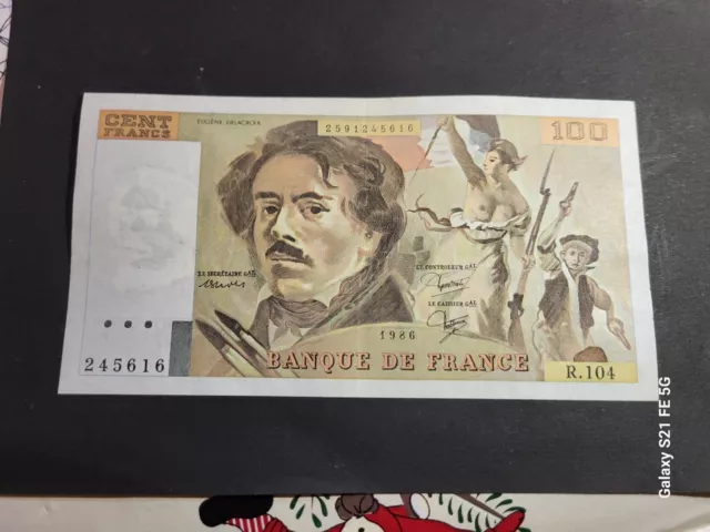 Billet 100 Francs Delacroix 1986 ( Sans Epinglage)