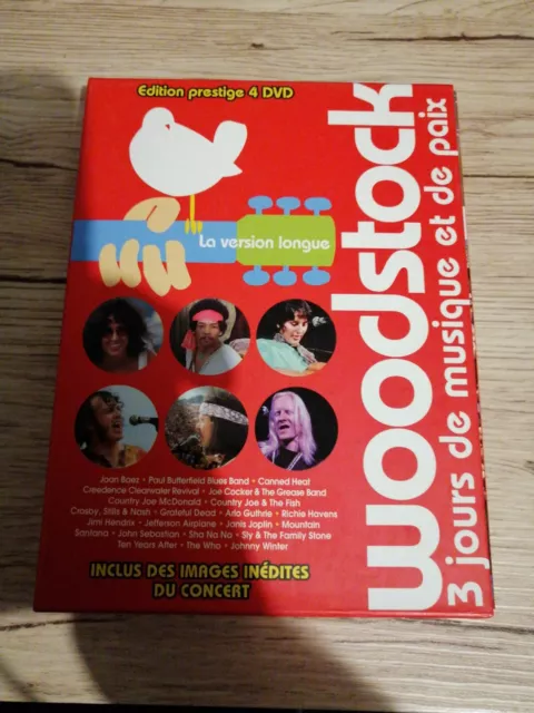 COFFRET 4 DVD WOODSTOCK " 3 Jours De Musique Et De Paix"