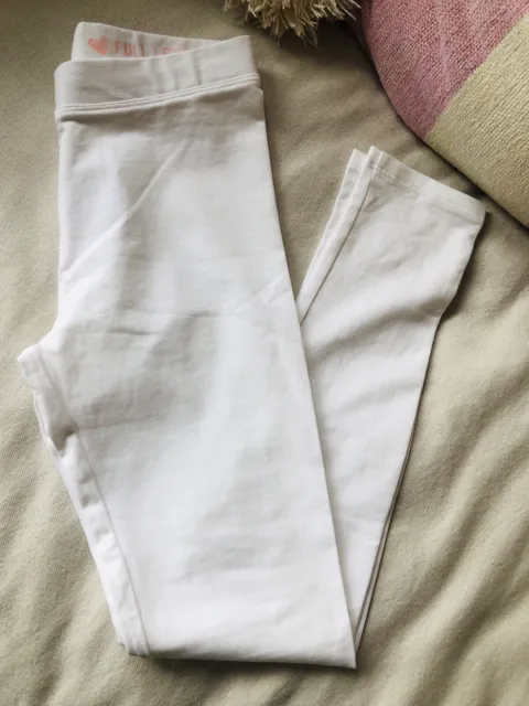Crewcuts Girls White full length leggings size 10 NEW w/tags