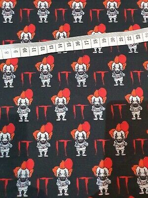 IT Clown Horrow Halloween Scary 120gsm Cotton Fabric lovely for sewing & crafts