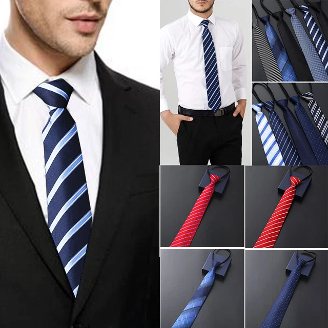 Mens Cravat Wedding Knot Pre-Tied Satin Plain Event Formal Classic Adults Smart