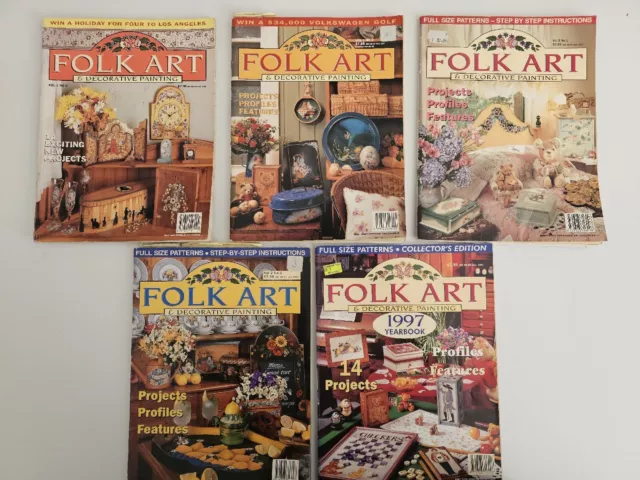 Australian Folk Art & Decorative Painting Magazine Vol 1 No 2 & 3 And Vol 2...