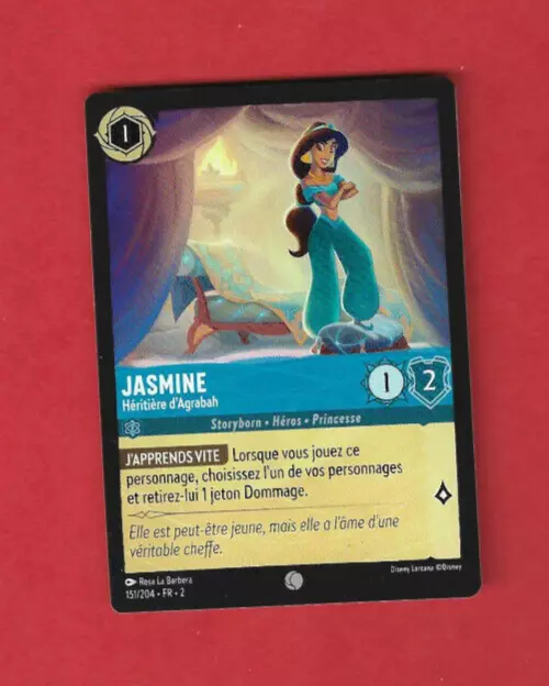 Disney Lorcana Chapitre 2 Floodborn Jasmine Héritière d'Agrabah commune n°151