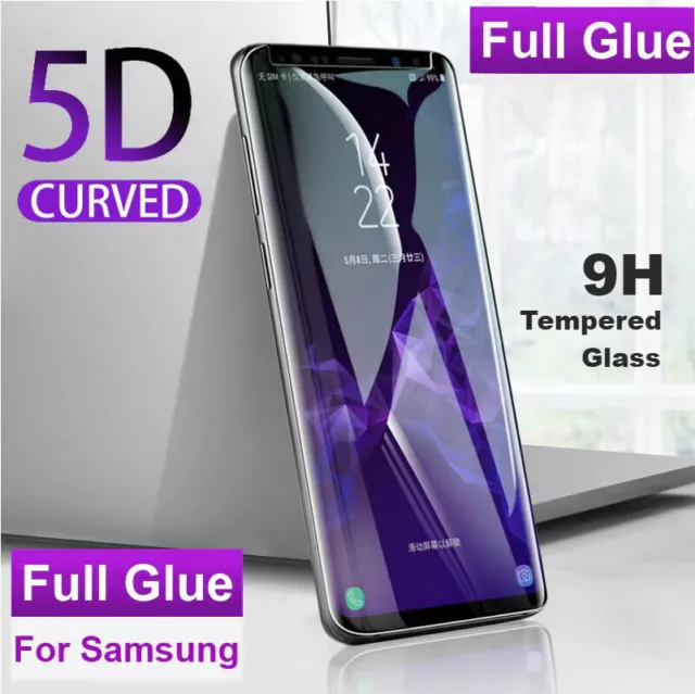 Full Glue Cover Tempered Glass Screen Protector For Galaxy S8 S9 S10 Plus