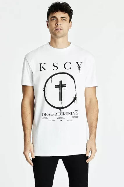 NEW Kiss Chacey KISS CHACEY Mens Reckoning Relaxed Tee Shirt White