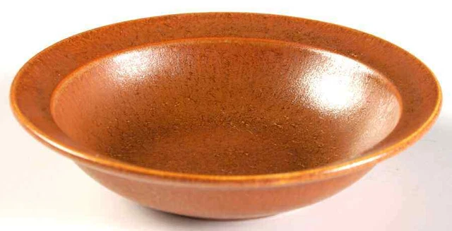 Homer Laughlin Wells Art Glaze Rust Rimmed Fruit Dessert (Sauce) Bowl 4320927