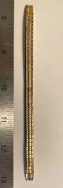 Vintage Speidel Women's Gold Tone Stretch Watch Band. Hook End Type Clasp. NOS