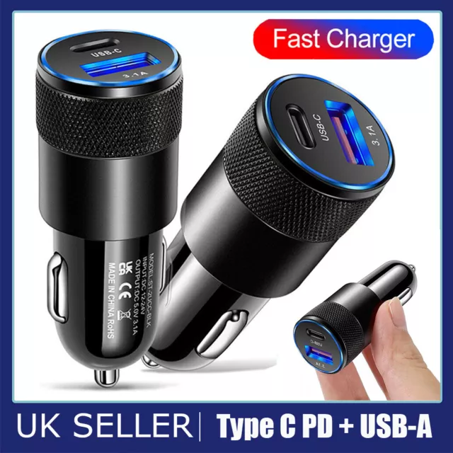  40W Car Charger Adapter, AINOPE Smallest USB C Car Charger Fast  Charging, All Metal PD 3.0 Dual Port Car Charger, with LED Light Compatible  with iPhone 14 Pro Max : Cell