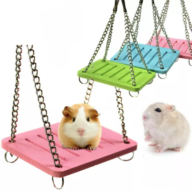 Pet Hamster Hanging Swing-Toy Small Animal Hammock Play Mouse Exercise Play Toy