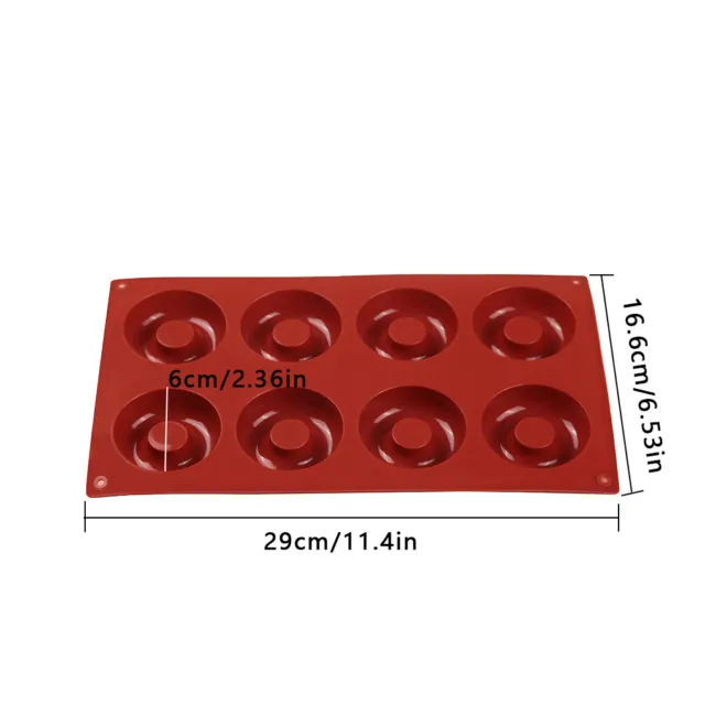 Silicone Cake Molds Non-stick Reusable 8 Grid Kitchen Chocolate Mould