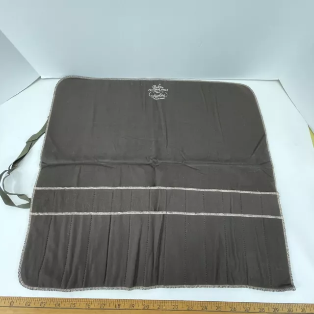 Vtg Naken Holloware Flatware Roll Bag Pacific Silver Cloth Zippered Anti Tarnish