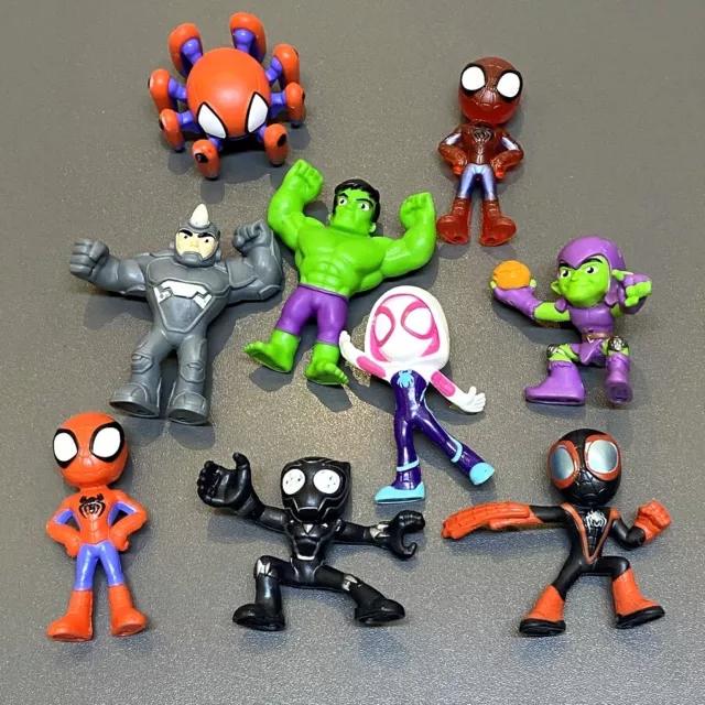 Pack Marvel Spidey And His Amazing Friends Ghost Spider Rhino Goblin Hulk Figure
