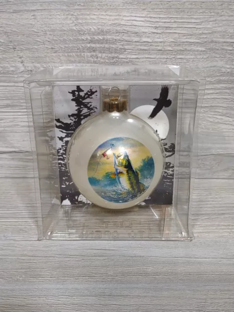 Wildlife Series Hautman Brothers Bass Christmas Ornament Glass Bulb New