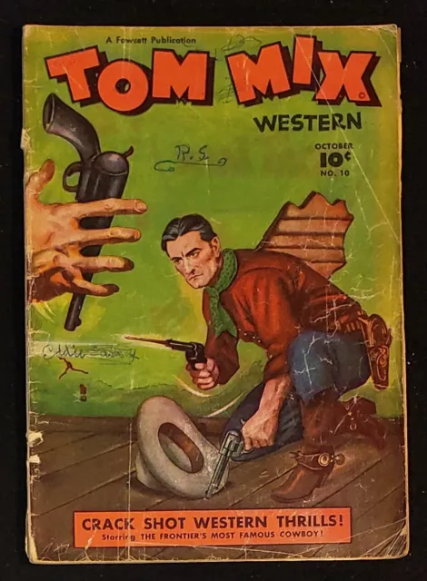 Tom Mix Western #10 - '48 Fawcett Golden Age Comic Book - Al Liederman Art (280)